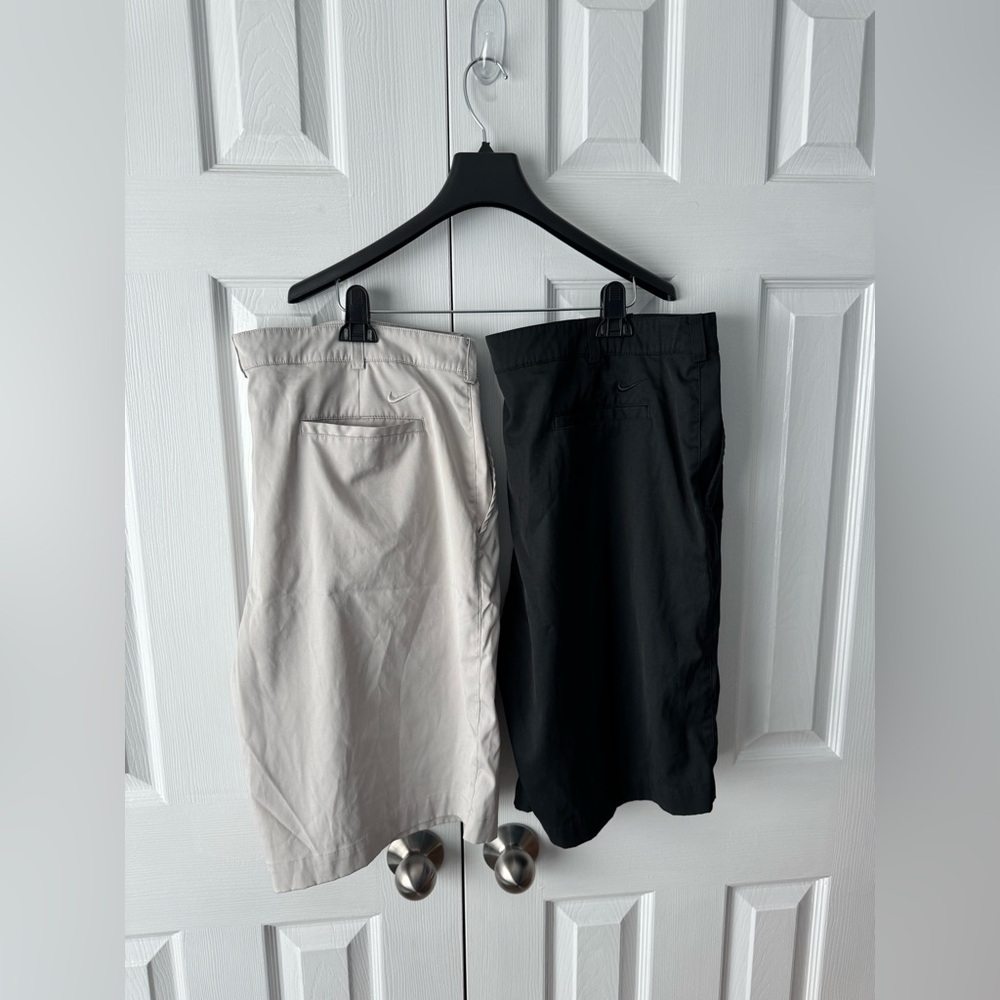 Nike Golf Black & Khaki Golf Shorts 40 Bundle | 2 Piece Set